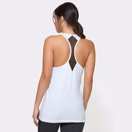 OEM customized sexy mesh back gym top custom running top